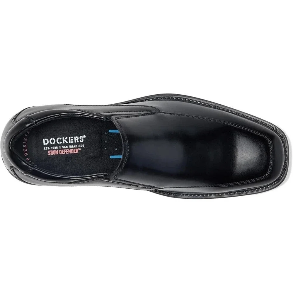 Dockers Lawton 90-36974 Loafers Men's US 10.5 Black Leather Dress Shoes ZAP568